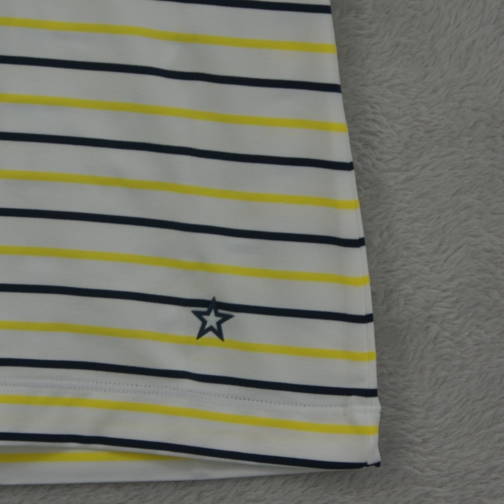 Lohla Sport Emma Striped Top LJL1001 Lemon Navy White Quarter Zip Polo Womens S - Picture 4 of 9